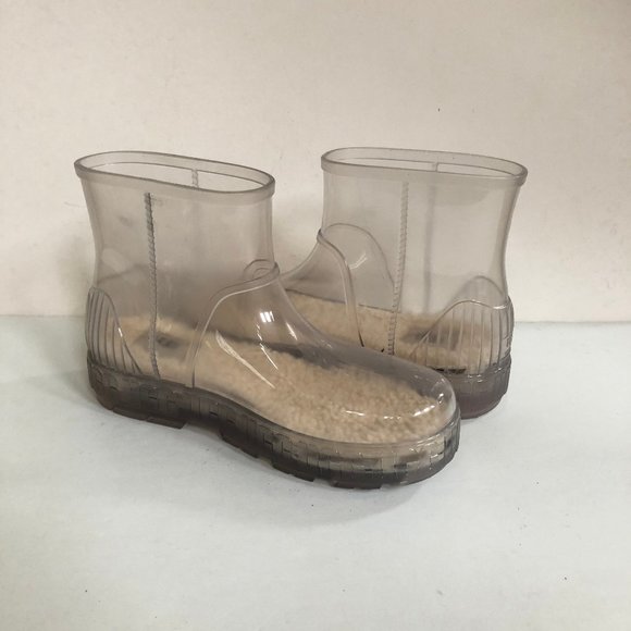 UGG DRIZLITA CLEAR NATURAL WATERPROOF RUBBER RAIN BOOTS - Picture 4 of 7